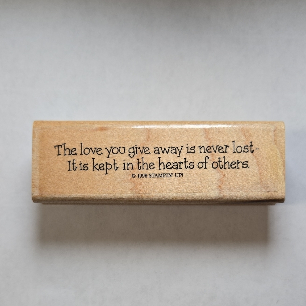 Stampin' Up! 1998 Wood Mounted Sentiment Craft Stamp